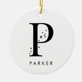 Monogram P hemelse naam Keramisch Ornament