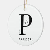 Monogram P hemelse naam Keramisch Ornament (Links)