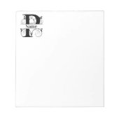 Monogram P Initiaal Briefpapier Notitieblok (Voorkant)