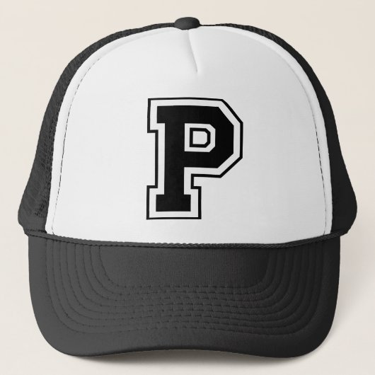 Monogram "P"-Initiaal Trucker Pet (Voorkant)