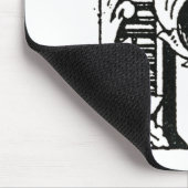 Monogram P, letter P, alfabet P, zwart en wit Muismat (Hoek)