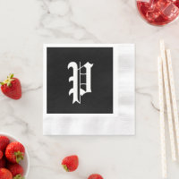 Monogram P, oud Engels lettertype,