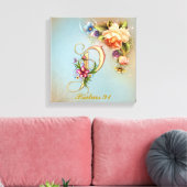 Monogram P Premium Wrapped Canvas (gloss) (Insitu (Woonkamer))