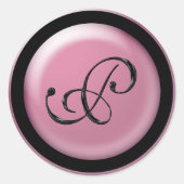 Monogram P Ronde Sticker (Voorkant)