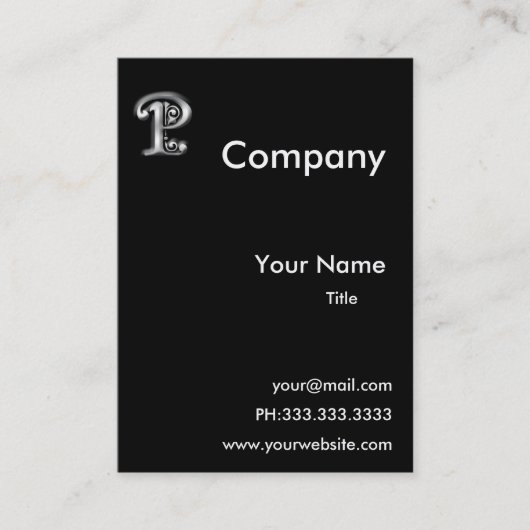 Monogram P visitekaartjes (Voorkant)