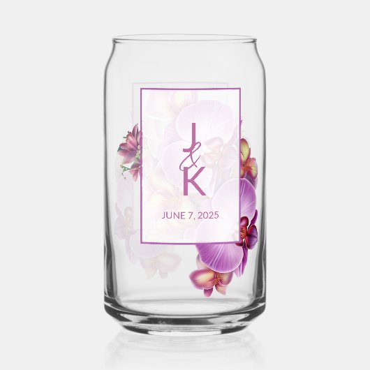 Monogram paar drinkgerei set blikvorm glas (Achterkant)