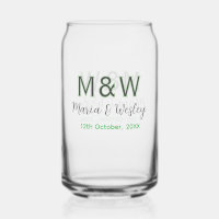 Monogram paar grijs groen moderne romantische date