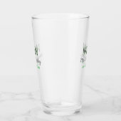 Monogram paar grijs groen moderne romantische date glas (Rechts)