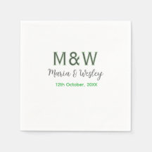 Monogram paar grijs groen moderne romantische date