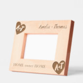 Monogram paar Housewarming Custom Wood Lijsten Gegraveerde Lijstjes (Links)