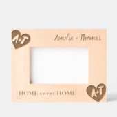 Monogram paar Housewarming Custom Wood Lijsten Gegraveerde Lijstjes (Voorkant)