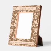 Monogram Paar Namen Botanische Bloemen Quote Gegraveerde Lijstjes (Links)