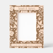 Monogram Paar Namen Botanische Bloemen Quote Gegraveerde Lijstjes (Voorkant)