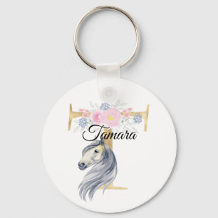 Monogram paard schattige florese paardensportnaam  sleutelhanger
