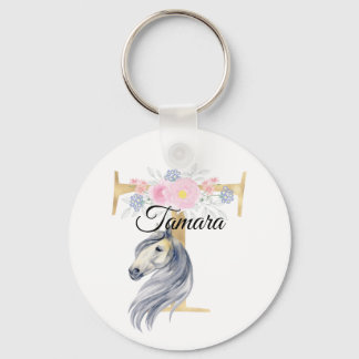 Monogram paard schattige florese paardensportnaam sleutelhanger