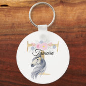 Monogram paard schattige florese paardensportnaam  sleutelhanger (Voorkant)