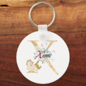 Monogram paard schattige florese paardensportnaam  sleutelhanger (Voorkant)