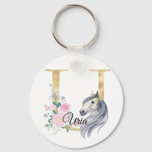Monogram paard schattige florese paardensportnaam  sleutelhanger