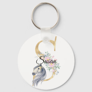 Monogram paard schattige florese paardensportnaam  sleutelhanger