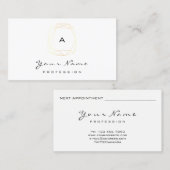 Monogram Paardebloem Diamant Wit Goud Blogger Afsprakenkaartje (Voorkant / Achterkant)