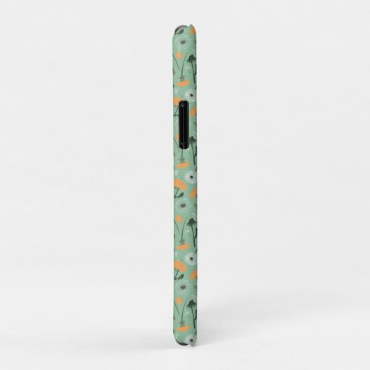 Monogram paardenbloem bloeit Sinaasappel bloemmoti Case-Mate iPhone Case (Achterkant/rechts)