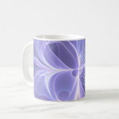 Monogram Paars Abstract Modern Fractal Koffiemok (Voorkant links)