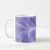 Monogram Paars Abstract Modern Fractal Koffiemok (Links)