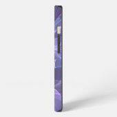 Monogram Paars Abstract Moderne Fractale Initialen iPhone Hoesje (Linkerkant)