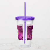 Monogram Paars Amethyst en goudhoudend Abstract Ag Acryl Drinkbeker (Rechts)