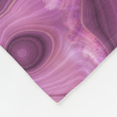 Monogram Paars Amethyst en goudhoudend Abstract Ag Fleece Deken (Hoek)