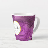 Monogram Paars Amethyst en goudhoudend Abstract Ag Latte Mok (Rechterhoek)