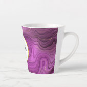 Monogram Paars Amethyst en goudhoudend Abstract Ag Latte Mok (Rechts)