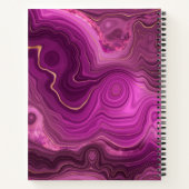 Monogram Paars Amethyst en goudhoudend Abstract Ag Notitieboek (Achterkant)