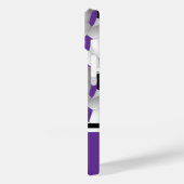 Monogram Paars Black Voetbal Patroon Case-Mate iPhone Case (Achterkant / Links)