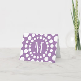 Monogram Paars blanco in Kaart noot
