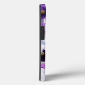 Monogram Paars Blauw Wit Viooltje Bloemig Case-Mate iPhone Case (Achterkant / Rechts)