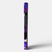 Monogram Paars Blauw Wit Viooltje Bloemig Case-Mate iPhone Case (Achterkant / Links)