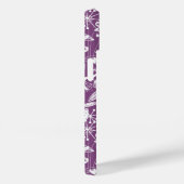 Monogram Paars Botanisch Case-Mate iPhone Case (Achterkant / Rechts)