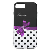 Monogram Paars Bow iPhone 5 Hoesje (Achterkant)