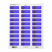 Monogram Paars Bruin Adres Etiket (Full Sheet)