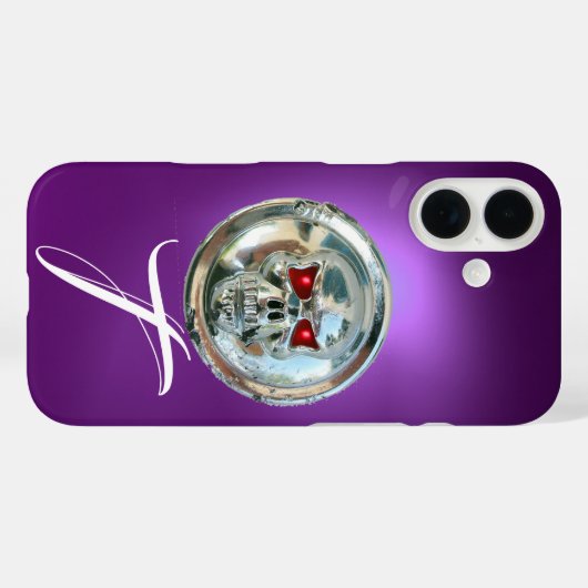 MONOGRAM Paars Case-Mate iPhone Case (Achterkant (horizontaal))