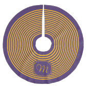 Monogram paars en geel gestreept kerstboom rok (Voorkant)