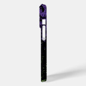 Monogram Paars en Groen Glitter Case-Mate iPhone Case (Achterkant / Links)