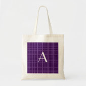 Monogram paars geblazen tote bag (Voorkant)