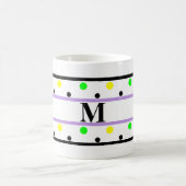 Monogram Paars Geel Groen Stippen Koffiemok (Center)