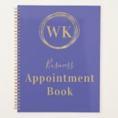 Monogram Paars Gold Business Benoeming Book Planner (Voorkant)