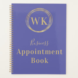 Monogram Paars Gold Business Benoeming Book Planner