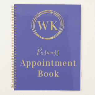Monogram Paars Gold Business Benoeming Book Planner