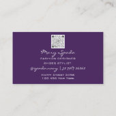 Monogram Paars Golden Lijst Shoes Heels Gold Visitekaartje (Achterkant)