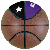 Monogram Paars, Grijs en Wit Basketbal (Rechts)